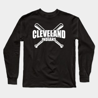 Cleveland Indians white style Long Sleeve T-Shirt